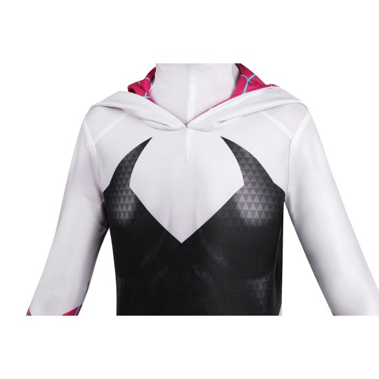 Kids Gwen Cosplay Costumes Across The Spider-Verse Gwen Halloween Suit Kids Gwen Cosplay Costumes Across The Spider-Verse Gwen Halloween Suit