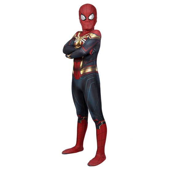 Kids Iron Spider-man 3 No Way Home Spandex BodySuit Kids Iron Spider-man 3 No Way Home Spandex BodySuit