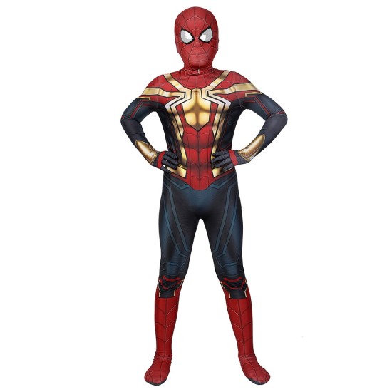 Kids Iron Spider-man 3 No Way Home Spandex BodySuit Kids Iron Spider-man 3 No Way Home Spandex BodySuit