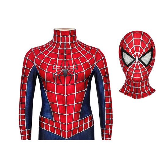 Kids Spider-man Cosplay Suit Classic Tobey Maguire Printed Edition Kids Spider-man Cosplay Suit Classic Tobey Maguire Printed Edition