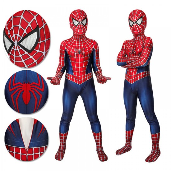 Kids Spider-man Cosplay Suit Classic Tobey Maguire Printed Edition Kids Spider-man Cosplay Suit Classic Tobey Maguire Printed Edition