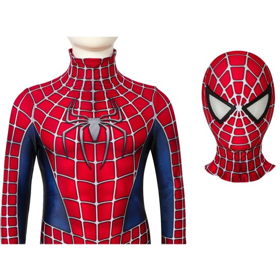 Kids Spider-man Cosplay Suit Spandex Tobey Maguire Suit Printed Edition Kids Spider-man Cosplay Suit Spandex Tobey Maguire Suit Printed Edition