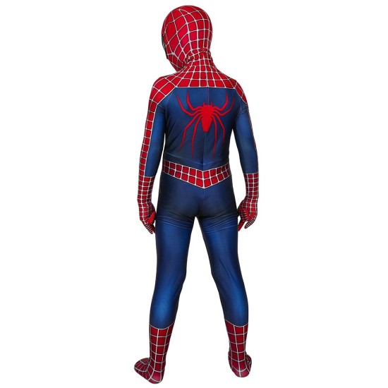 Kids Spider-man Cosplay Suit Spandex Tobey Maguire Suit Printed Edition Kids Spider-man Cosplay Suit Spandex Tobey Maguire Suit Printed Edition