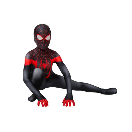 Kids Spider-man Miles Morales PS5 Cosplay Suit Children Halloween Cosplay Jumpsuit Kids Spider-man Miles Morales PS5 Cosplay Suit Children Halloween Cosplay Jumpsuit