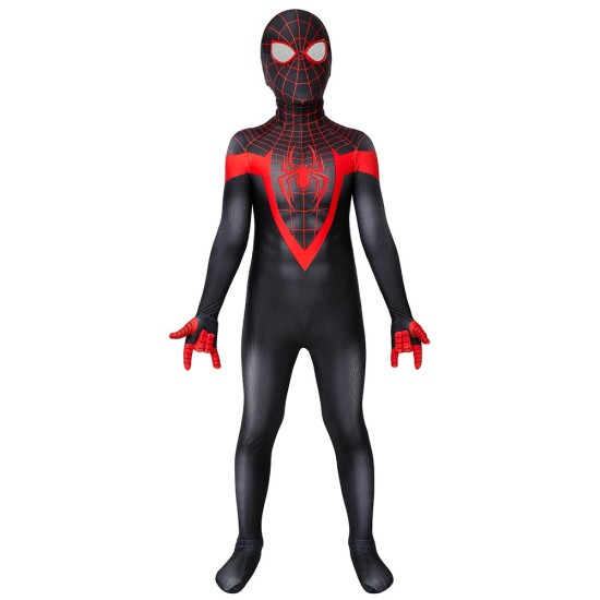 Kids Spider-man Miles Morales PS5 Cosplay Suit Children Halloween Cosplay Jumpsuit Kids Spider-man Miles Morales PS5 Cosplay Suit Children Halloween Cosplay Jumpsuit