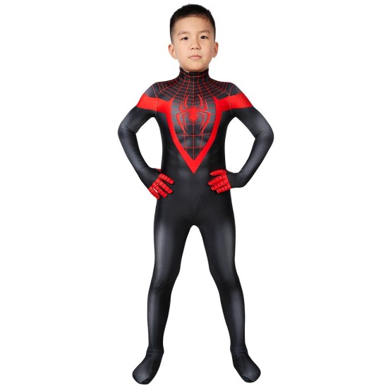 Kids Spider-man Miles Morales PS5 Cosplay Suit Children Halloween Cosplay Jumpsuit Kids Spider-man Miles Morales PS5 Cosplay Suit Children Halloween Cosplay Jumpsuit