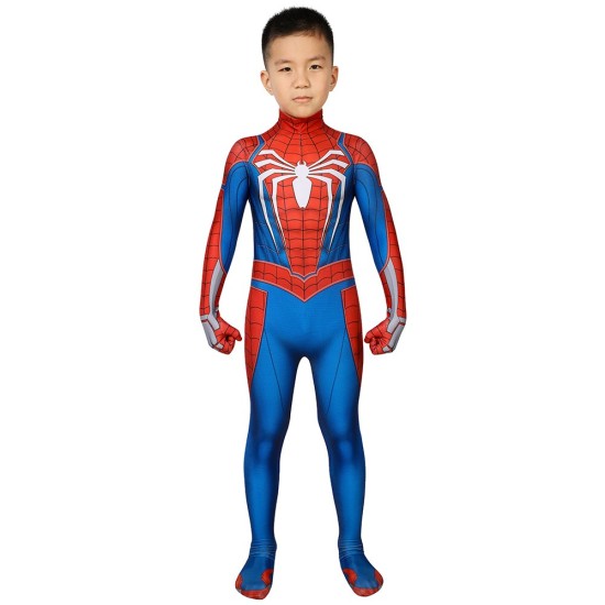 Kids Spider-man PS4 Advanced Suit Spiderman Children Cosplay Jumpsuit Kids Spider-man PS4 Advanced Suit Spiderman Children Cosplay Jumpsuit