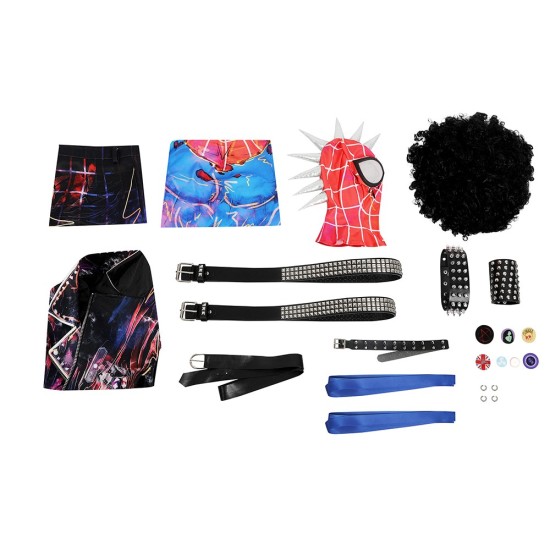 Spider-Punk Spider-man Cosplay Costumes Hobart Brown Suits Spider-Punk Spider-man Cosplay Costumes Hobart Brown Suits