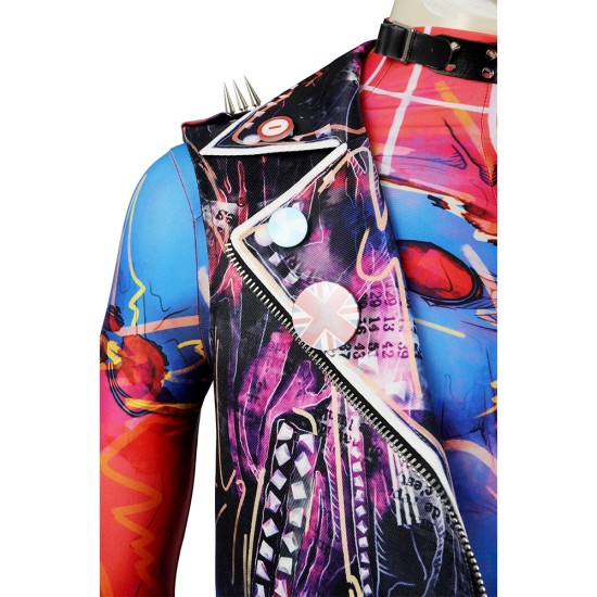 Spider-Punk Spider-man Cosplay Costumes Hobart Brown Suits Spider-Punk Spider-man Cosplay Costumes Hobart Brown Suits