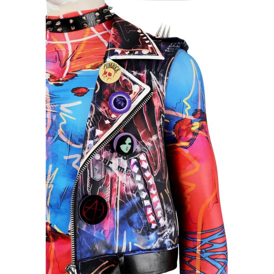 Spider-Punk Spider-man Cosplay Costumes Hobart Brown Suits Spider-Punk Spider-man Cosplay Costumes Hobart Brown Suits