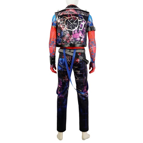 Spider-Punk Spider-man Cosplay Costumes Hobart Brown Suits Spider-Punk Spider-man Cosplay Costumes Hobart Brown Suits