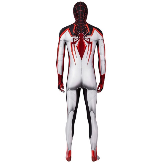 Spider-man Tracksuit Spiderman Miles Morales White Cosplay Suit Spider-man Tracksuit Spiderman Miles Morales White Cosplay Suit