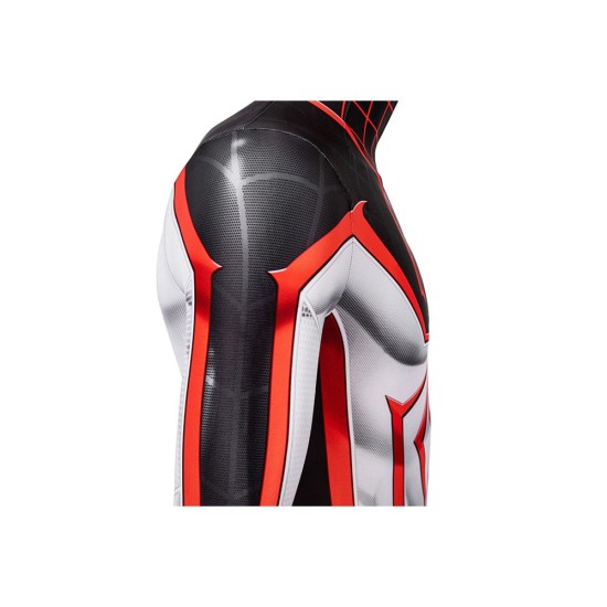 Spider-man Tracksuit Spiderman Miles Morales White Cosplay Suit Spider-man Tracksuit Spiderman Miles Morales White Cosplay Suit
